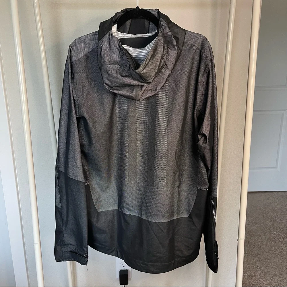 Adidas Terrex Primeknit Waterproof Jacket with Hood Black Gray M - Picture 5 of 7